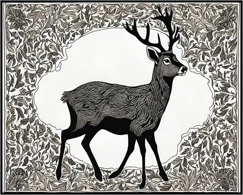 Posterizer 1 pcs- Minimalistic poster of a deer-Art for Animal Lovers- Gift for Men Women Entrepreneur Teens-decor for Bedroom, Office, Living Roo...