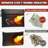 ROLOWAY Fireproof Bag (9.6 x 6.6 inches) 5200°F Heat Insulated, Fireproof Money Bag with Zipper for Cash, Fireproof Safe Bank Bag, Fireproof Money...