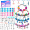 LUDUKOO Bracelet Making Kit for Girls, 134 Pcs Charm Bracelet Making Kit with Beads Bracelet Necklace Making Kit Grafts for Girls Ages 6-8 Birthda...