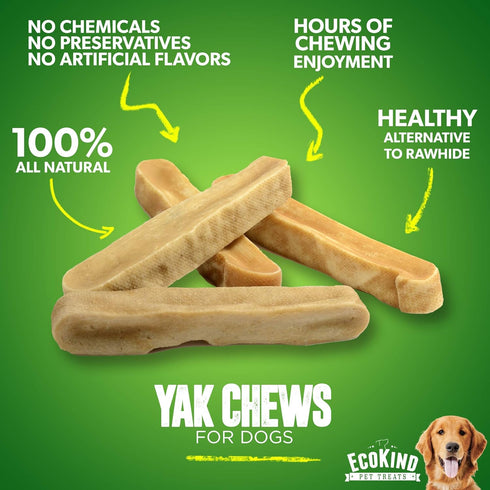 EcoKind Himalayan Yak Cheese Dog Chew | All Natural Premium Dog Treats, Healthy & Safe for Dogs, Long Lasting, Treats for Dogs, Easily Digestible,...