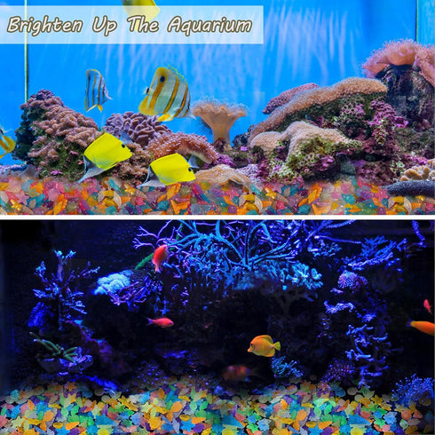 100pc Sea Glow in The Dark Rocks Aquarium Glow Stones Rocks for Fish Tank Glow Pebbles for Fairy Garden,Yard,Bonsai,DIY Crafts,Color...