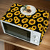Microwave Oven Cover Dust Oil Proof Cloth Linen Machine Protector Decorative Kitchen Appliance Cover with Side Storage Pockets 11.8x35.4inches Sun...