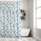 LIVILAN Nordic Triangle PEVA Shower Curtain with 12 Hooks Waterproof 2 in 1 Shower Curtain Liners 71" x 71"...
