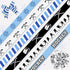 6 PCS Sports Hockey Ribbons for Crafting, 3/8" Width Grosgrain Ribbon Winter Snowflake Ribbon Blue White Curling Balls Craft Ribbons for Sports Pa...