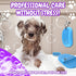 Dog Bath Brush + Gift Toothbrush | Dog Shower Brush | Dog shampoo brush with Non-Slip handle, ideal for short and long coats | Remove loose skin w...