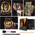 Rainbow Scratch Art Painting Paper (A4) for Kids & Adults, Night View Scratchboard, Art & Craft, Engraving Art Set: 4 Sheets Scratch Cards & Drawi...