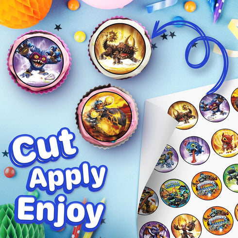 30 x Edible Cupcake Toppers with Heroic Adventurers Theme | Uncut Edible Wafer Sheet Decorations...