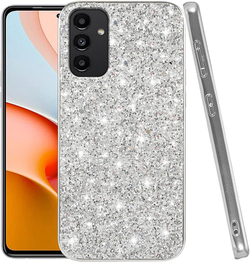 Compatible with Samsung A14 5G Case Glitter Shockproof, Phone Samsung Galaxy A14 5G Case Bling Sparkly TPU and PC Silicone Shiny Girl Women Thin P...