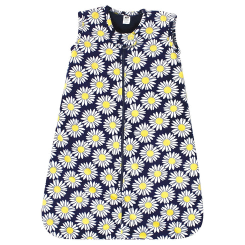Hudson Baby Unisex Baby Plush Faux Fur Sleeping Bag, Wearable Blanket, Navy Daisy, 0-6 Months...
