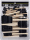 conda 50 Pack 0.5"-2" Different Size Assorted Foam Brush Set Wood Handle Paint Brush Set- Lightweight, Durable, Great for Acrylics, Stains, Varnis...
