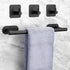 JiGiU 16-Inch Towel Bar, Self Adhesive Towel Holder with 3 Packs Towel Hooks, Bath Towel Bar Rack SUS304 Stainless Steel Wall Mount Bathroom Hardw...