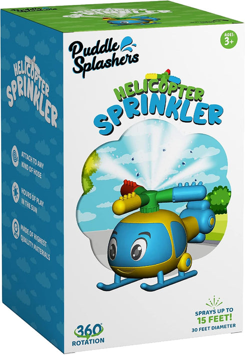Helicopter Water Sprinkler for Kids, Spinning Sprinkler for Yard, Sprays Water 15 Feet High for Summer Outdoor Play...