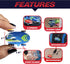 USA Toyz Whipz Duo Micro Racers Toy Cars for Kids - 2pk Mini Keychain Cars, Glow in The Dark LED Fast Pocket Racers Fidget Toys, 2 Mini Cars with ...