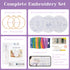 Sekonow 3 Sets Embroidery Kit for Beginners with 3 Hoops, 33 Different Stitches with Patterns, Craft Needlepoint Embroidery Starter Kit for Adults...