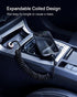 Baseus USB C Cable for Car, PD 100W 5A Fast Charging USB C Carplay Cable, Coiled USB C to USB C Charger Cord Compatible with iPhone15/Pro/Plus/Pro...