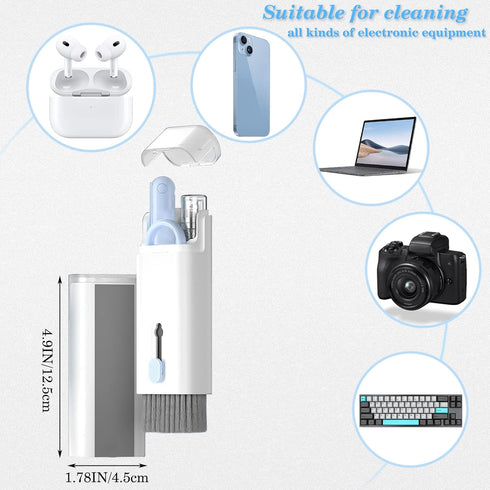 7-in-1 Cleaner Kit for Airpods Headphones,Keyboard Earbuds Case & Computer, Deep Cleaning Tools with Screen Cleaner for Airpods 1/2/3/ Pro, Earpho...