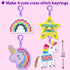 KRAFUN Cross Stitch Kits for kids Beginners, 4 Unicorn Cross Stitching Keyrings Arts & Crafts, Needlepoint Embroidery Kit for Girls 5-13 Craft Kit...
