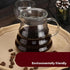 Vdomus Pour Over Coffee Maker - 500ml Glass Coffee Pot - Portable Dripper - 5''H French Style Manual Coffee Brewer with Strainer (Without Stainles...