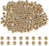 200 PCS Gold Filled Spacer Beads, 4mm Smooth Round Gold Spacer Beads Bracelet Filled Beads 14k Small Gold Beads for DIY Layered Necklace Beads Bra...