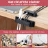 Cable Management Clips, 20 Pcs Self-Adhesive Cable Clips, Electrical Cord Management Cable Organizers Wire Clips Cord Holder Under Desk for TV PC ...