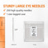 VONEEDL 250 Large Eye Sharp Needles - Easy to Thread Needles in Convenient Storage Box - Bulk Set of 2 inch Big Eye Embroidery Needles, Perfect fo...