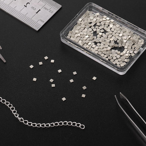 3 Grams Silver Solder for Jewelry Precut Chips Solder Jewelry Soldering Kit Solder Tab Ultra Tiny Medium Density Easy Solder for Jewelry 2 X 2 mm ...