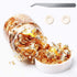 Gilding Foil Flakes for Resin,YUGDRUZY 18 g Metallic Foil Leaf Schabin Flakes with 2 Finger Cots and Tweezers,Imitation Metal Gilding Flakes for P...