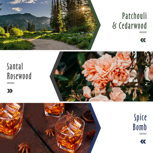 Fragrance Oil, MitFlor Men's Club Fragrance Gift Set, Premium Essential Oils for Home Diffusers, Soap Candle Making Scents, Oud Tobacco, Leather, ...