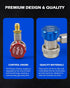 Orion Motor Tech R134a Quick Coupler Adapter, Adjustable R134a Adapters and AC Hose Fittings, HP and LP Connectors for R134a Car AC System Evacuat...