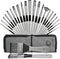 Paint Brushes Set of 24 Pieces, CONDA Different Shapes Wooden Handles Brushes with Art Brush Case, Professional Artist Brushes for Oil, Acrylic Ca...