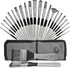 Paint Brushes Set of 24 Pieces, CONDA Different Shapes Wooden Handles Brushes with Art Brush Case, Professional Artist Brushes for Oil, Acrylic Ca...