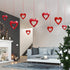 JOZON 40 Pieces Valentine's Day Glitter Heart Foil Hanging Decorations Red Hearts Hanging Ornaments Party Supplies for Indoor Outdoor Valentines B...