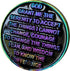 2 Year AA Medallion Reflex Rainbow Plated Black Sobriety Chip II...