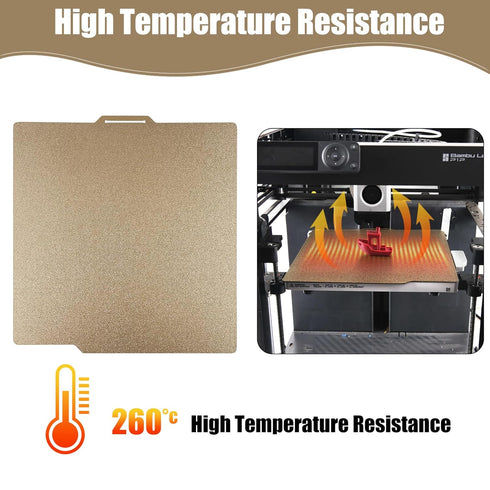 Double Sided Textured PEI Sheet, PEI Spring Steel Build Plate Flexible Print Bed Removable Surface Platform for Bambu Lab X1/X1C/P1P/P1S/A1 3D Pri...