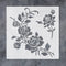 GSS Designs Corner Flower Rose Stencil - Reusable Stencils for Painting on Wood Canvas Wall Furniture - Mylar Stencil for Crafts and Decorations 1...