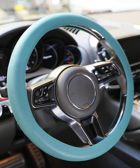 Universal Soft Silicone Steering Wheel Cover,Anti-Slip Steering Cover,Breathable Great Grip Cover for Steering Wheel,13“-15” Steering Wheel Protec...