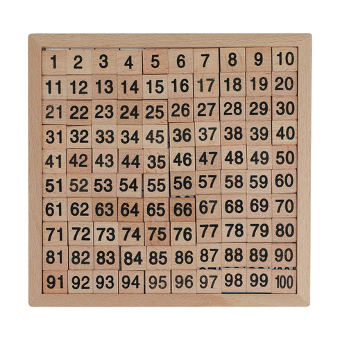 Z-Color Montessori Game Wooden Hundred Board Number Chart Number Grid Educational Game for Kids...