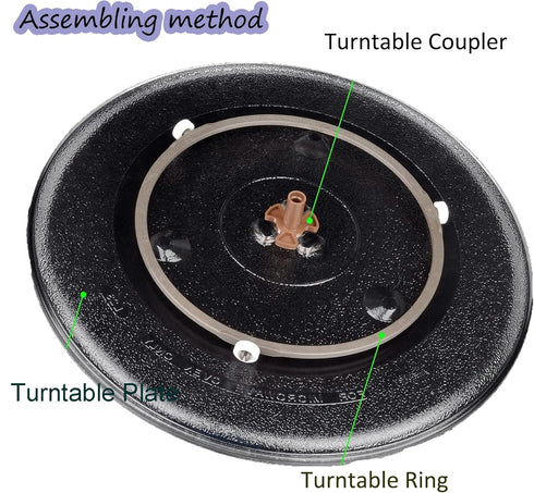 2 Pcs 0.59" Microwave Turntable Coupler, Microwave Oven Turntable Roller Guide Support with"D" Port, (Shaft Length:0.59" / 16mm)...