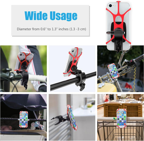 WixGear Universal Magnetic Bicycle & Motorcycle Handlebar Phone Holder for Cell Phones and GPS with Fast Swift-Snap Technology,...