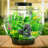 Fish Tank Accessories Artificial Plants, 9pcs Green Aquarium Decorations Plants and Cave Rock Decor Set, Aquarium Decor Plastic Plants...