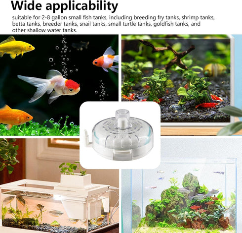 Aquarium Small Fish Tank Filter - Mini Fish Tank for 2-15 Gallon Tanks Bio Sponge Filter, Ultra Quiet Submersible Aeration Filters for Breeding Fr...