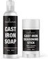 Culina Cast Iron Seasoning Stick & Soap Set | All Natural Ingredients | Best for Cleaning, Non-stick Cooking & Restoring | for Cast Iron Cookware,...
