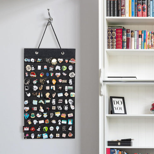 PACMAXI Hanging Brooch Pin Organizer, Display Pins Storage Case, Brooch Collection Storage Holder, Holds Up to 96 Pins.(Not Include Any Accessorie...