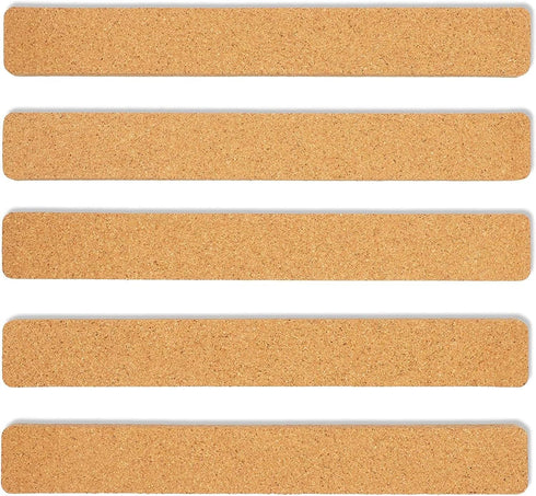 6 Pack Cork Board Strips for Walls - Adhesive Bulletin Board Bar Strips, 12x1.5 inch, 0.8 inch Thick - Natural Cork Boards for Office, Home, Class...