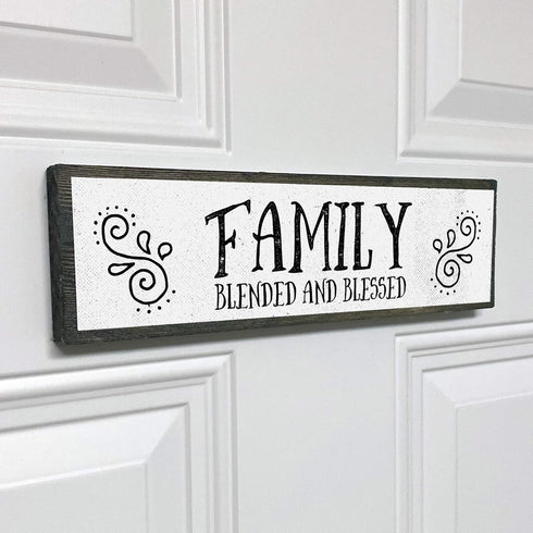Family Wood Signs (Medium - Wood And Metal, Family - Blended And Blessed)...