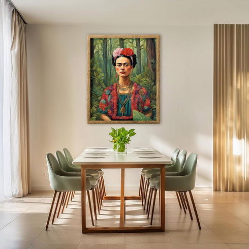 Posterizer 1 pcs- Frida Kahlo inspied art in the beautiful nature-Famous Figures Art Collection-Floral Botanical Art- Living Room Bedroom Decor- u...