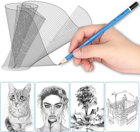Profession Sketch Pencils 6B to 4H for Kids and Adults Drawing, Art Graphite Pencil for Artists Beginner Sketching...