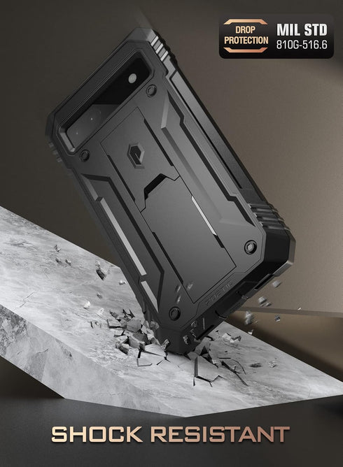 Poetic Revolution Series Case Compatible with Pixel 6A 5G, Built-in Screen Protector Work with Fingerprint ID, Full Body Rugged Shockproof Protect...