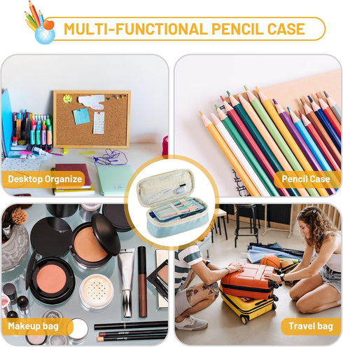 Sonuimy Large Capacity Pencil Case Pouch, Cute Aesthetic Big Capacity Zipper Pencil Cases Pen Portable Office Stationery Makeup Bag, Desk Organize...
