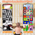 Tummy Time Mirror Baby Toys 3-6 Months Infant Newborn Toys 0-3 Months Brain Development Montessori Sensory Crinkle Toys Teether Black and White Hi...